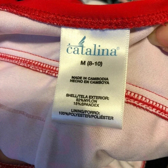 Catalina One piece swimsuits size M Red Stretch Comfortable - Picture 4 of 7
